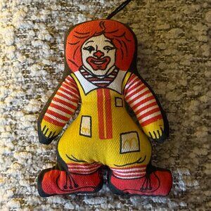 Vintage Ronald McDonald Plush Fabric McDonald’s Clown Ornament